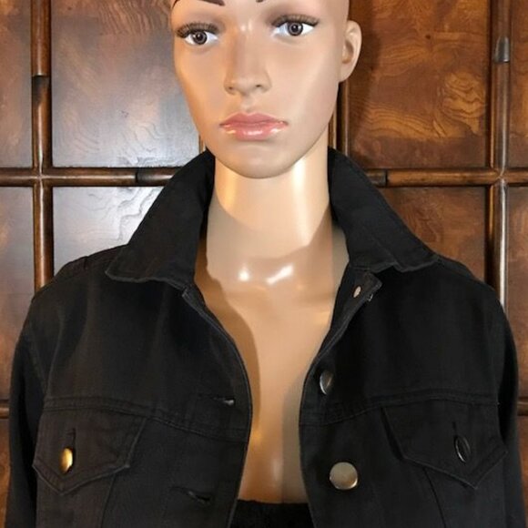 Sheryl Crow Multi Color Lace Up Grommet 100% Cotton Denim Jacket - Picture 6 of 12